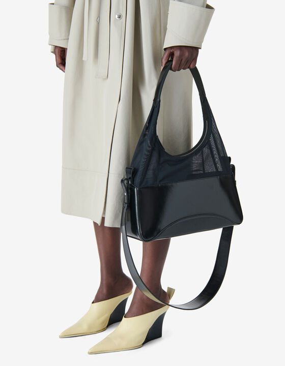 DUAL-MATERIAL HOBO BAG