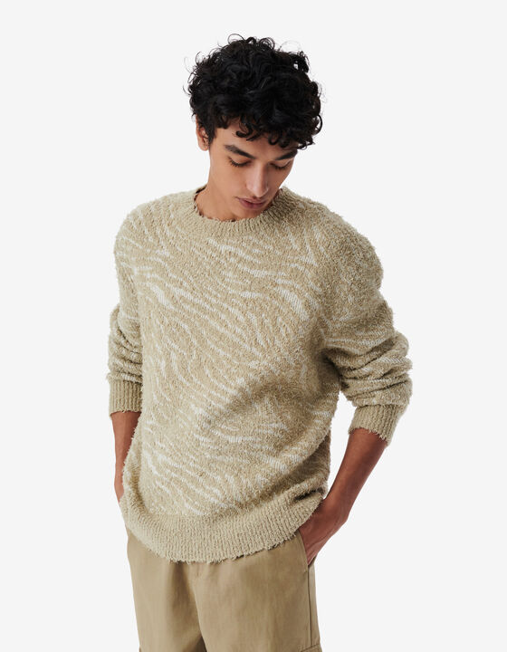 ZEBRA JACQUARD SWEATER