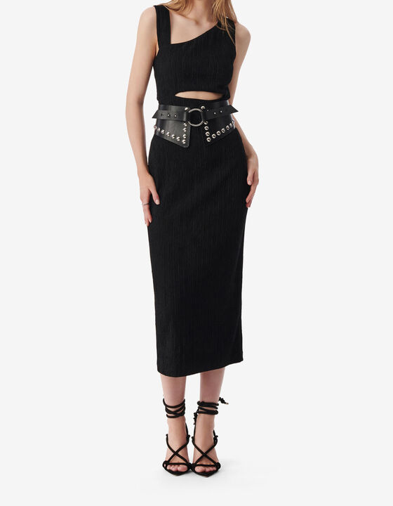 ASYMMETRICAL MIDI DRESS