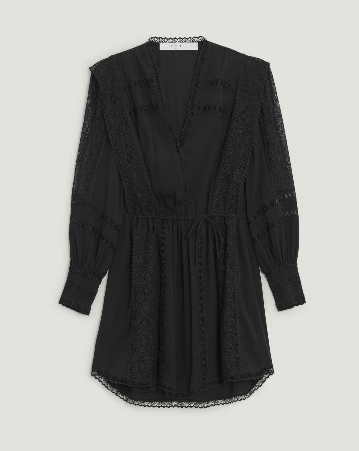 CASSIE LONG SLEEVE V NECK MINI DRESS image number null