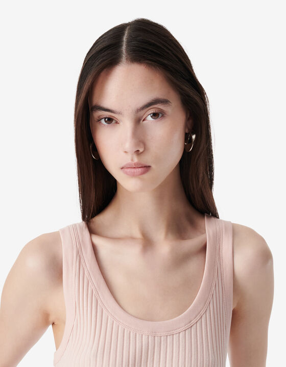 CROPPED RIBBED TANK TOP