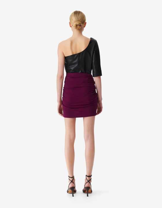 SHORT LUREX JERSEY SKIRT