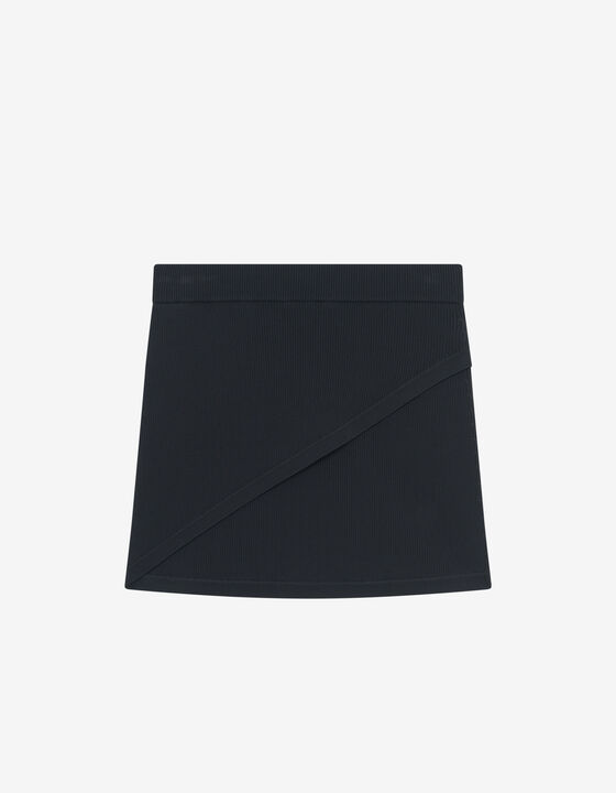 SHORT RIBBED SKIRT