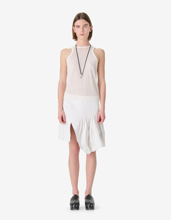 LEATHER ASYMETRICAL SKIRT