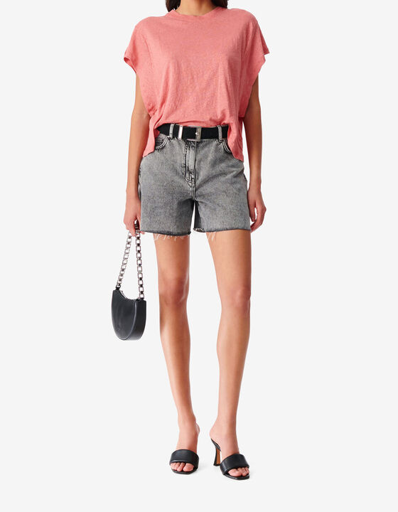 ROUND-NECK LINEN T-SHIRT