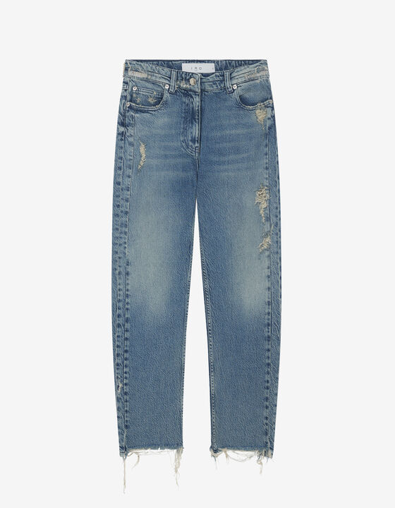 RIPPED STRAIGHT FIT JEANS