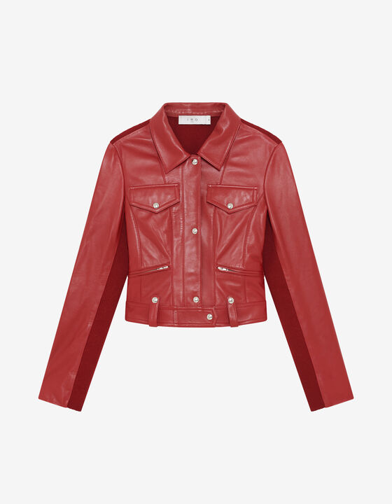 SHORT DUAL-MATERIAL JACKET