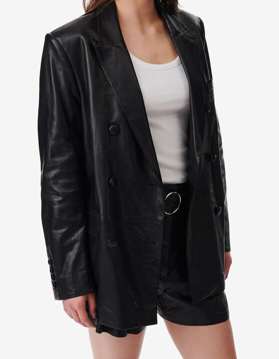LEATHER SUIT JACKET