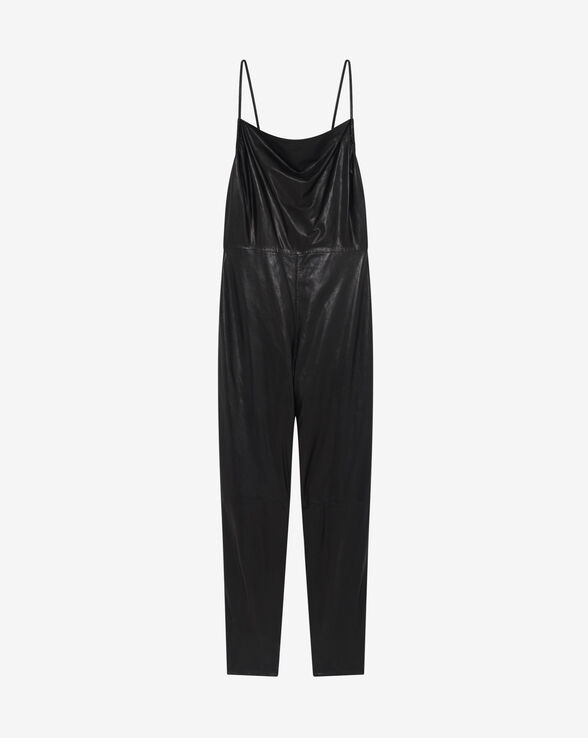 AUBRI LEATHER JUMPSUIT