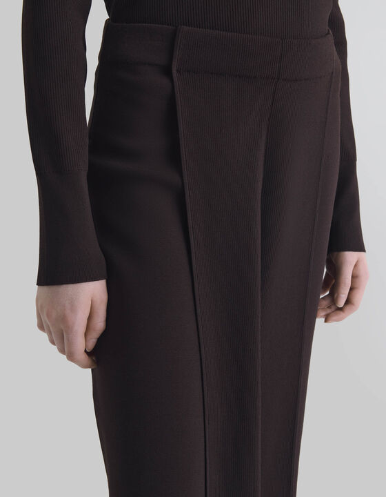 MIDI RIBBED SKIRT