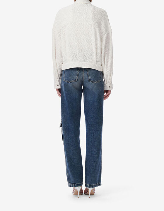 CROPPED JACKET WITH CLASSIC COLLAR