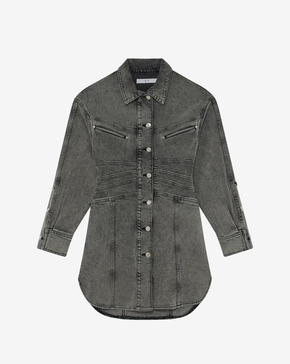 ROBE CHEMISE EN JEAN DÉLAVÉ TESSAE