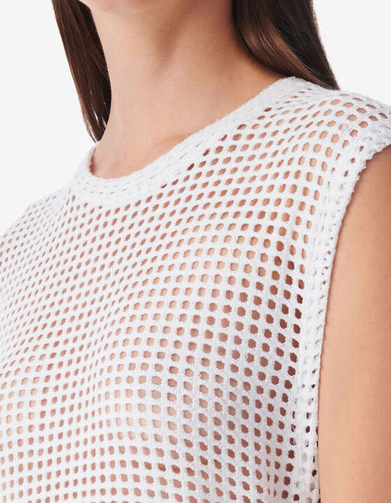 OPENWORK ROUND-NECK TOP