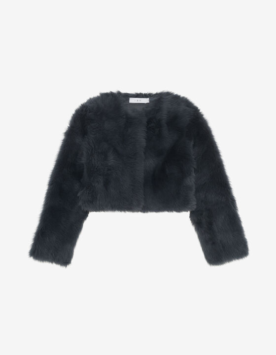 CROPPED SHEARLING JACKET