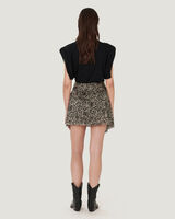 ROYA RUFFLED LEOPARD PRINT MINI SKIRT image number null