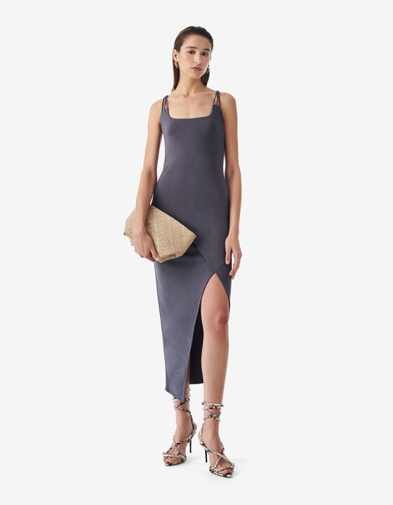 LONG STRAPLESS DRESS