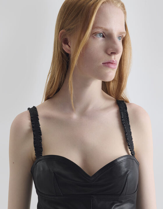 MIDI LEATHER DRESS