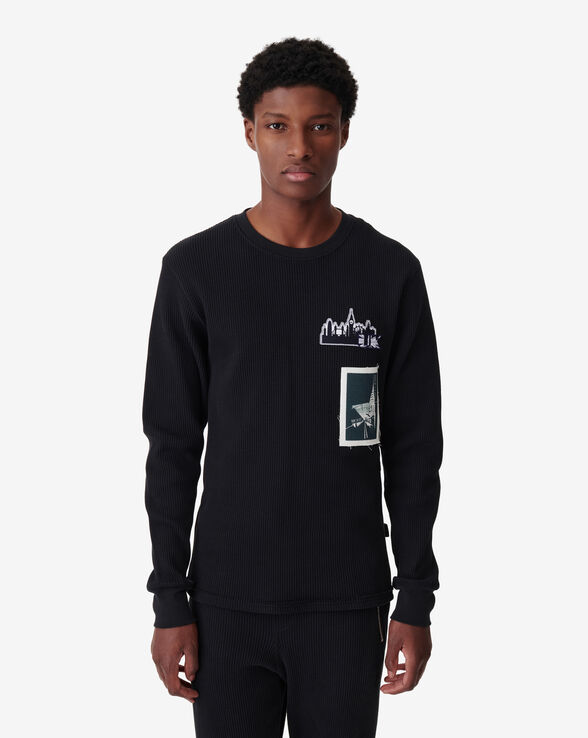 LUIGI EMBOSSED ROUND NECK SWEATSHIRT