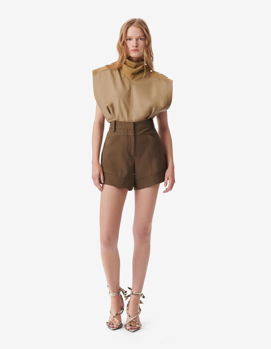 ASYMMETRICAL LEATHER TOP