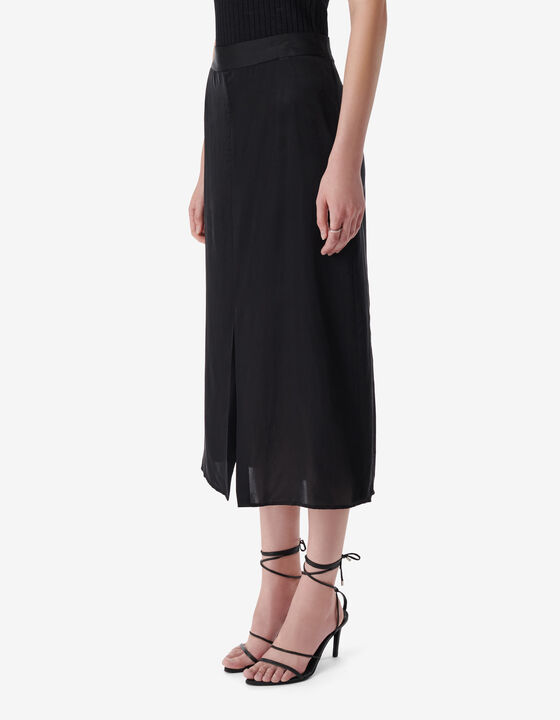 SLIT MIDI SKIRT
