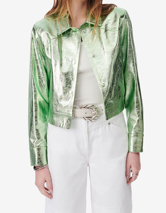 VESTE RACCOURCIE EN CUIR