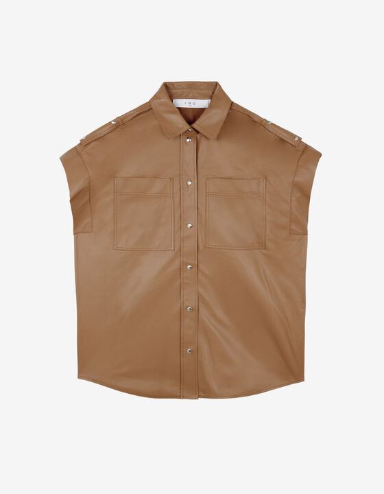 OVERSIZED LEATHER SHIRT