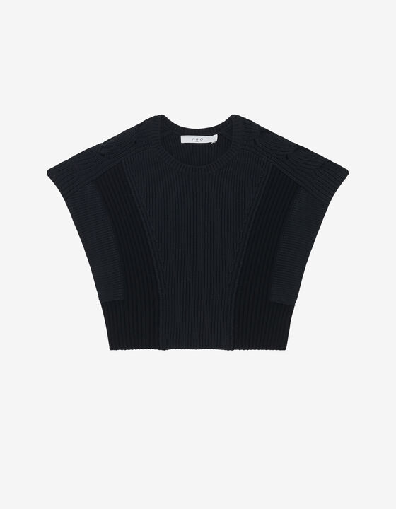 SLEEVELESS ROUND NECK SWEATER