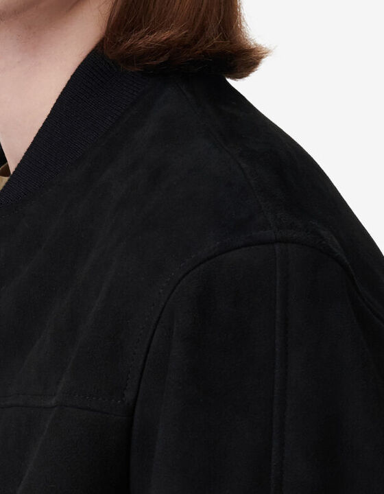 SUEDE LEATHER BOMBER JACKET