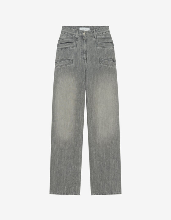 WIDE-LEG DENIM PANTS