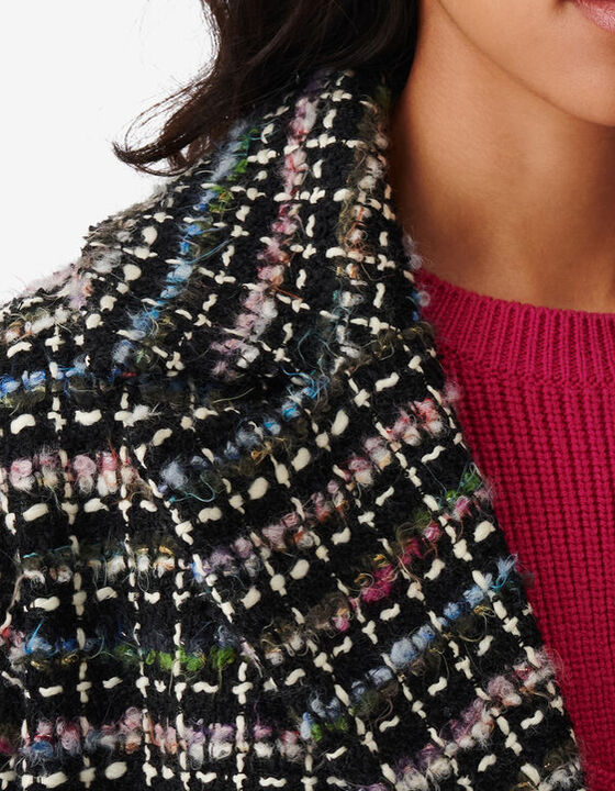 MULTICOLORED TWEED COAT