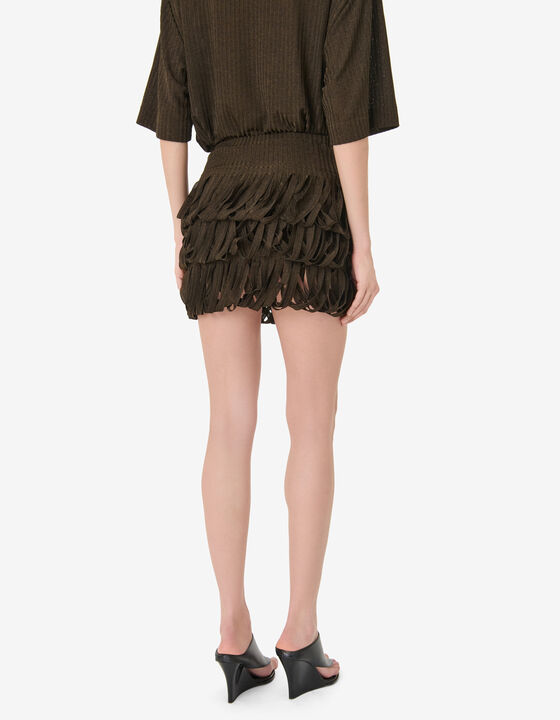 SHORT FRINGED SKIRT