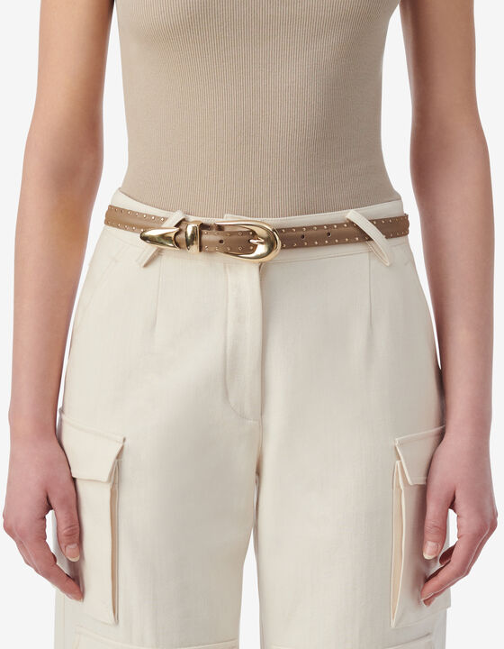 CEINTURE À CLOUS DORÉS