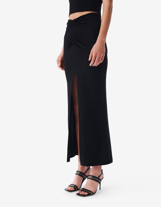 SLIT MIDI SKIRT