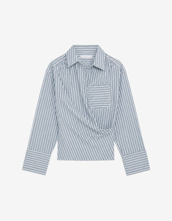 ASYMMETRICAL STRIPED SHIRT
