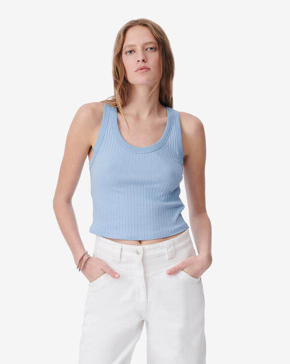 EMMA CROPPED RIBBED TANK TOP