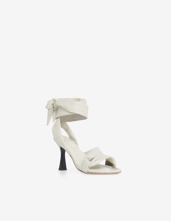 DRAPE LEATHER SANDALS