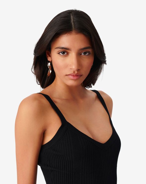 POSALA V NECK RIBBED TANK TOP