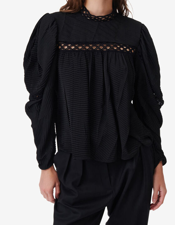 LONG-SLEEVED LACE TOP