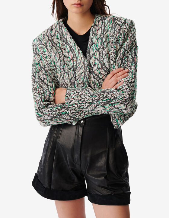 TWEED JACKET WITH SHOULDER PADS