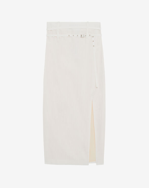 PELMA BELTED MIDI SKIRT