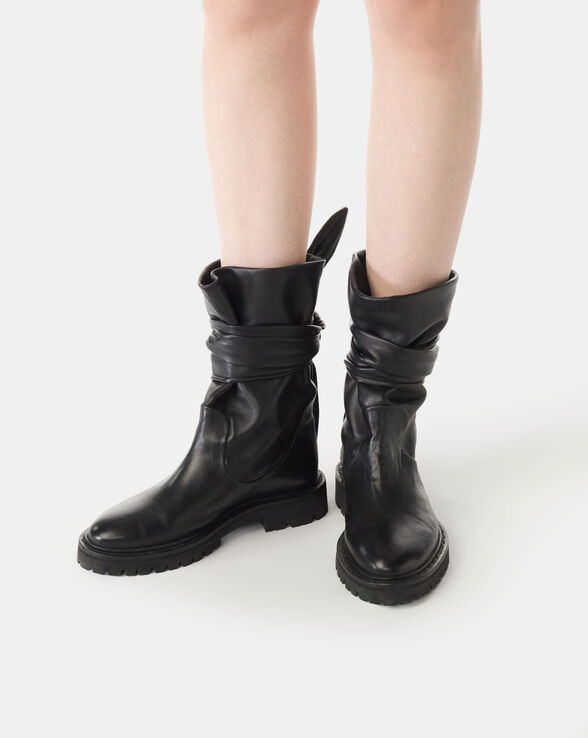 LETIZI LEATHER BOOTS WITH BOW