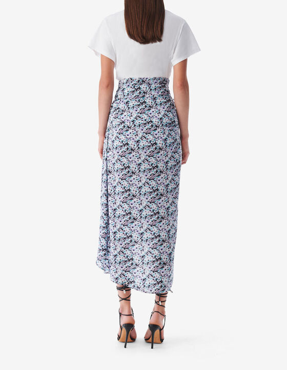 JUPE MIDI IMPRIM&Eacute;E &Agrave; FRONCES