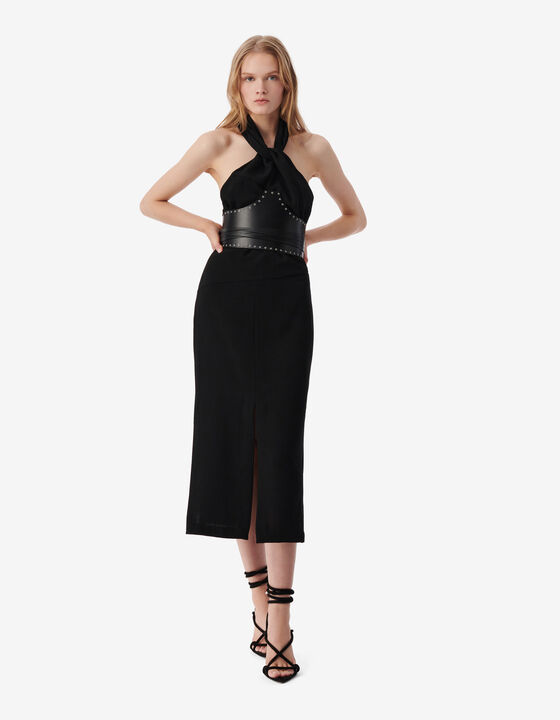 LONG DRAPED DRESS