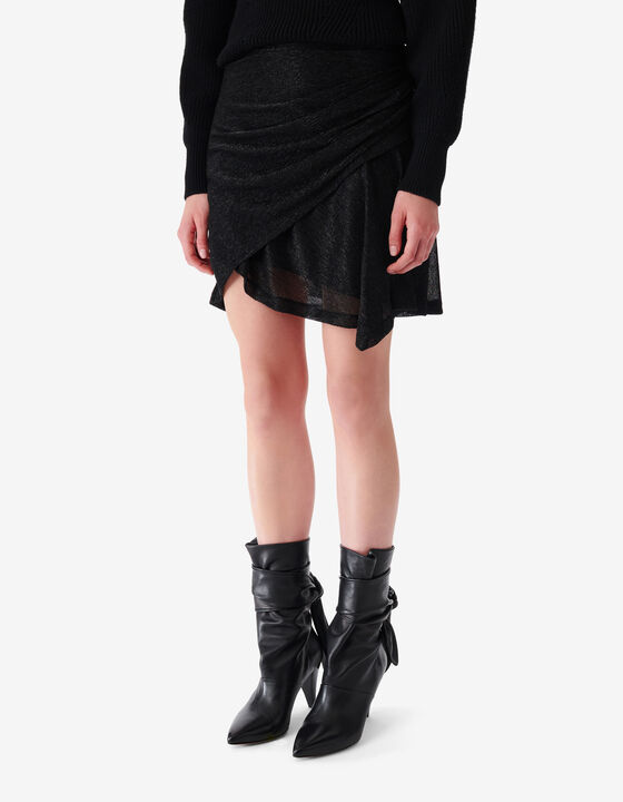 SHORT AND FRILLY LUREX SKIRT