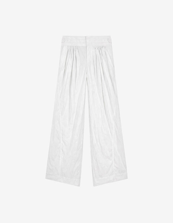 WIDE-LEG PANTS WITH STRUCTURED WAISTBAND