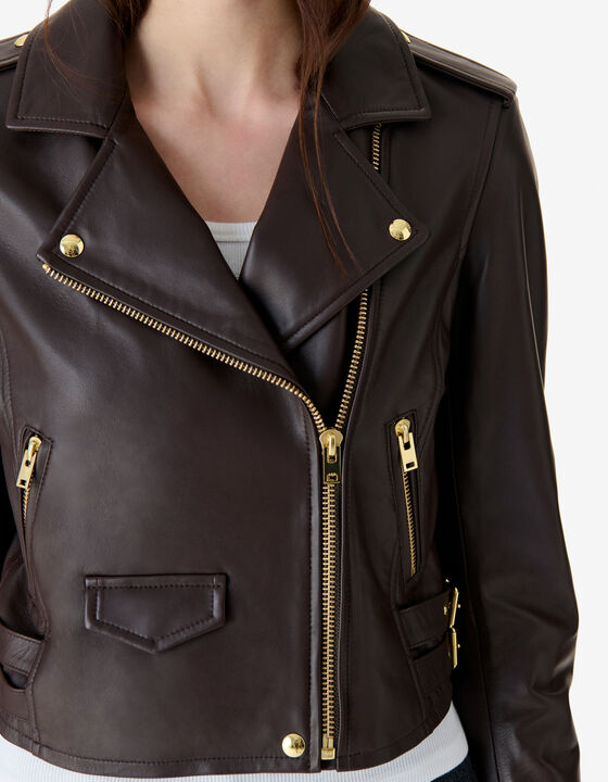 LEATHER BIKER JACKET