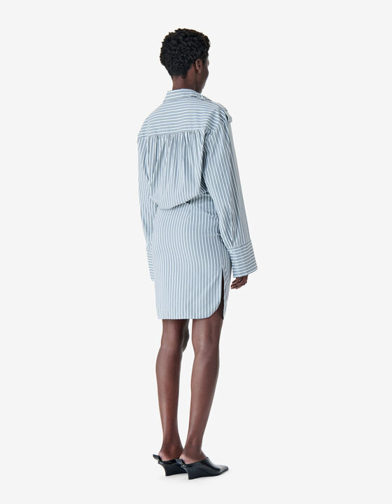 STRIPED SHIRT DRESS