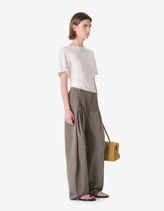 OPEN-BACK LINEN T-SHIRT