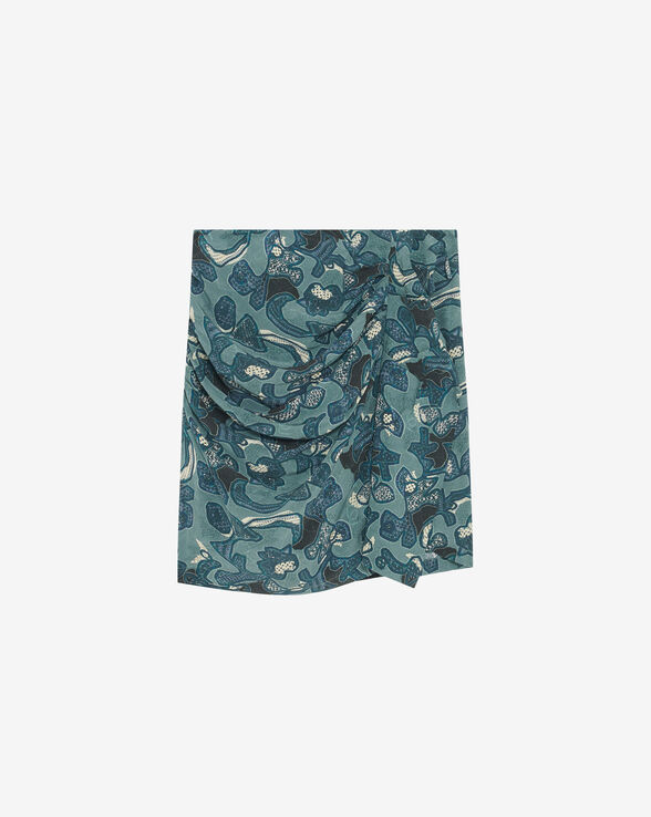 FIDI PRINTED GATHERED SKIRT