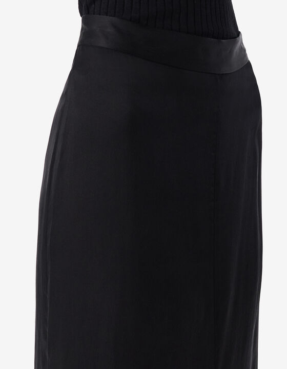 SLIT MIDI SKIRT
